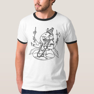 Ganesha Zwart & Wit Afbeelding Mannen T-Shirt