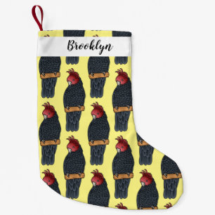 Gang bende cockatoo vogel cartoon illustratie kleine kerstsok