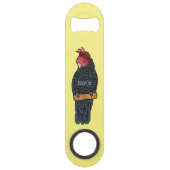 Gang bende cockatoo vogel cartoon illustratie speed flessenopener (Achterkant)