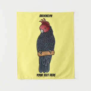 Gang bende cockatoo vogel cartoon illustratie wandkleed