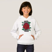 Gang de filles badge de mode à patch rose rouge (Devant entier)