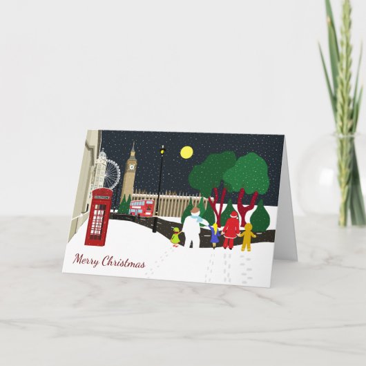 Gang de Noël à Londres Carte de vacances (Devant)