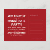 Gang des Monstres, Invitation à la Soirée d'Hallow (Dos)