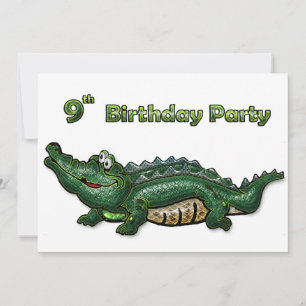 Gang Green Gator 9th Birthday Kaart