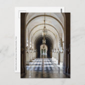 Gang met standbeelden in het Kasteel van Versaille Briefkaart (Voorkant / Achterkant)