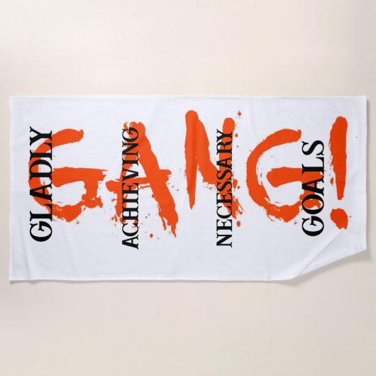 GANG! rode badhanddoek (Voorkant)