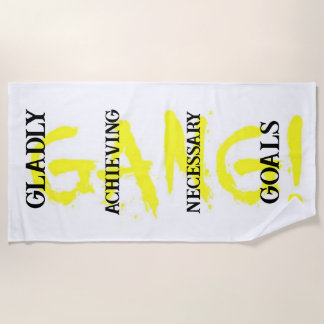 GANG! yellow Beach Towel Strandlaken
