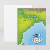 Ganges India kaart reisposter (Voorkant / Achterkant)