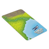 Ganges India kaart reisposter Magneet (Rechterzijde)