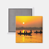 Ganges River, foto van het picturesque landschap Magneet (Voorkant / Achterkant)