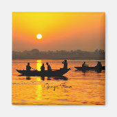 Ganges River, foto van het picturesque landschap Magneet (Voorkant)