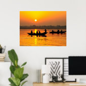 Ganges River, picturesque Poster (Thuiskantoor)