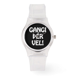 GANGI ÞÉR VEL! SUCCES! IJslandse taal Horloge
