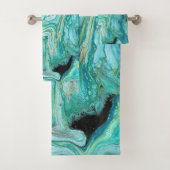 Gangs Back 1 Liquide Green Serviettes de bain Abst (En situation)