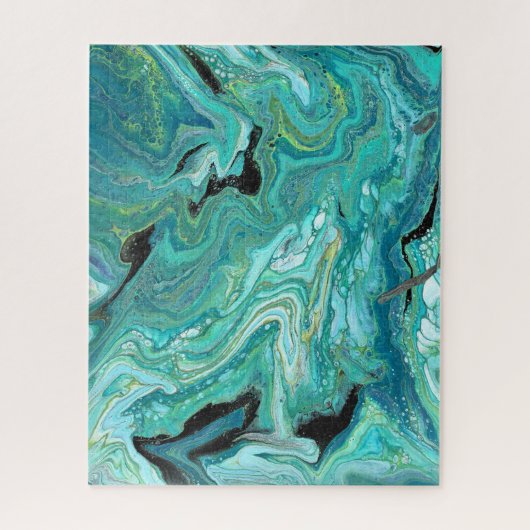 Gangs Back 1 Puzzle Abstrait vert liquide (Vertical)
