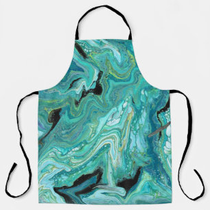 Gangs Back 1 Vloeibaar Groen Abstract Schort