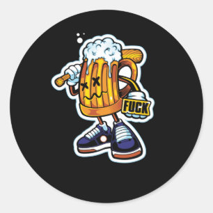 Gangsta Beer Ronde Sticker