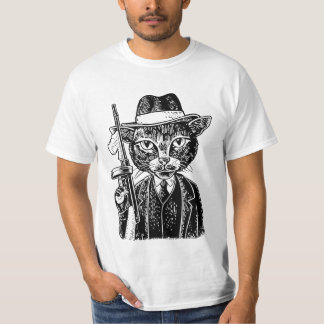 Gangsta-kattenpistool T-shirt