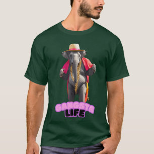 Gangsta Life Olifant vintage T-shirt