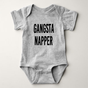 Gangsta Napper grappig baby shirt