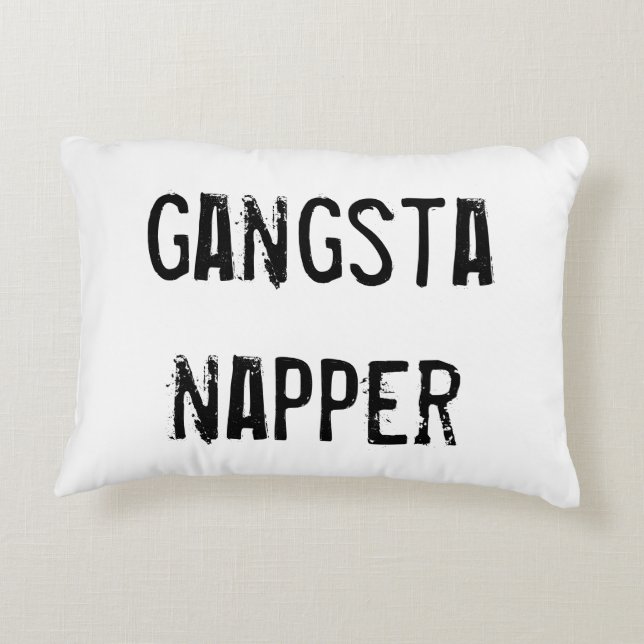 Gangsta napper pillow decoratief kussen (Achterkant)