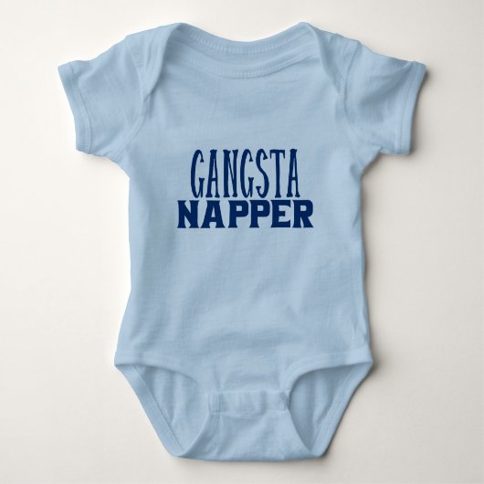 Gangsta Napper Schattige en Funny Boy Romper (Voorkant)