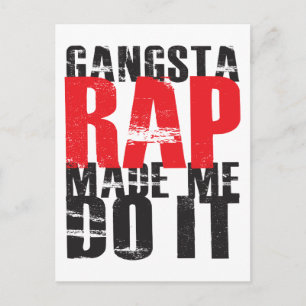 Gangsta Rap deed het voor mij - zwart Briefkaart