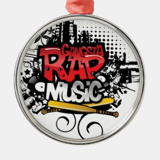Gangsta Rap Music Metalen Ornament