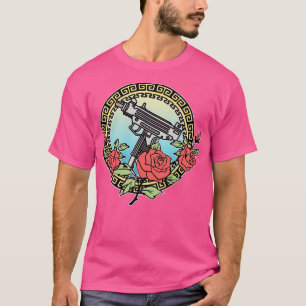 Gangsta Rozen esthetische Tattoo stijl illustratie T-shirt