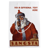 Gangsta Santa aangepaste geschenktas Medium Cadeauzakje (Voorkant)