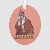 Gangsta Santa aangepaste ornament (voorkant)