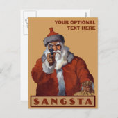 Gangsta Santa custom briefkaart (Voorkant / Achterkant)