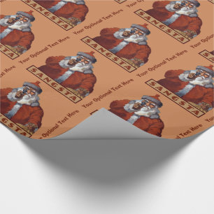 Gangsta Santa op maat gemaakt inpakpapier