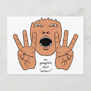 Gangsta Says Wow Briefkaart