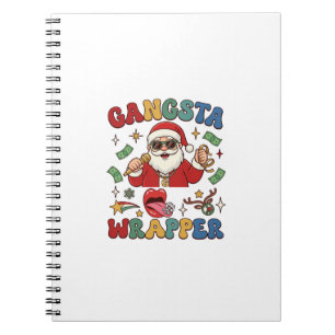 Gangsta Verpakking Kerstman Microfoon Geld Notitieboek