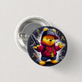 Gangsta Winnie de Pooh 1 Ronde Button 3,2 Cm (Voorkant /achterkant)