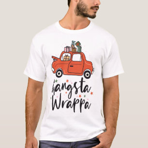 Gangsta Wrappa Funny Kerstmis T-shirt