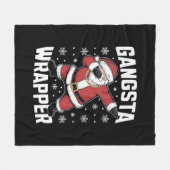 Gangsta Wrapper Funny Dabbing Santa Kerstmis Fleece Deken (Voorkant (Horizontaal))