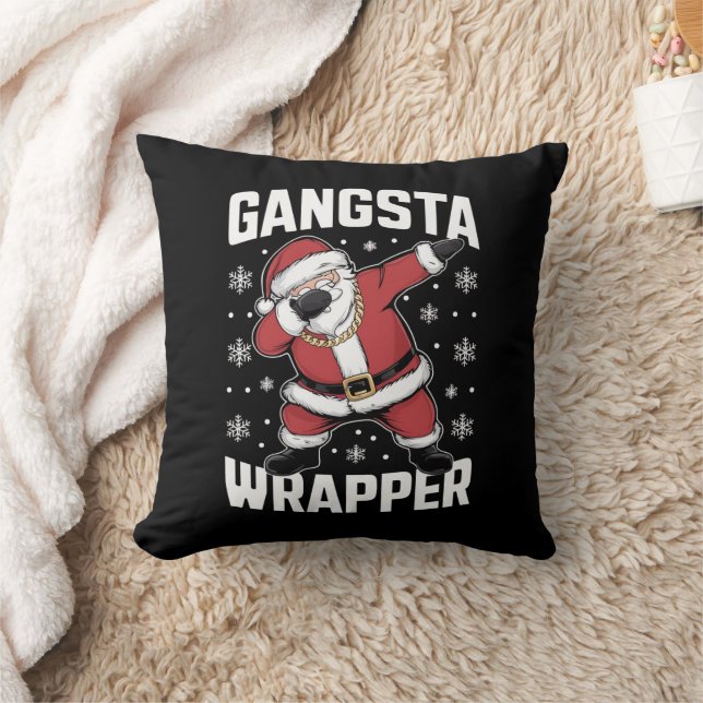 Gangsta Wrapper Funny Dabbing Santa Kerstmis Kussen (Deken)