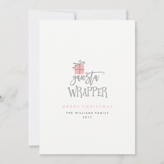 Gangsta Wrapper Kerst Kaarten (Voorkant)