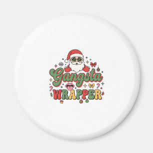 Gangsta Wrapper Kerstman Kerstmis Magneet