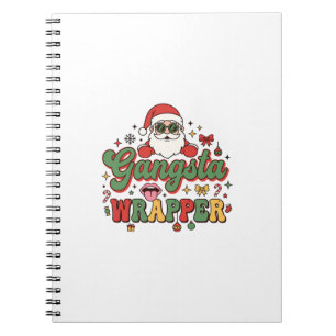 Gangsta Wrapper Kerstman Kerstmis Notitieboek