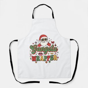 Gangsta Wrapper Kerstman Kerstmis Schort