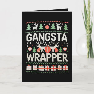Gangsta Wrapper Kerstmis Horrortrui Kerstmis Kaart