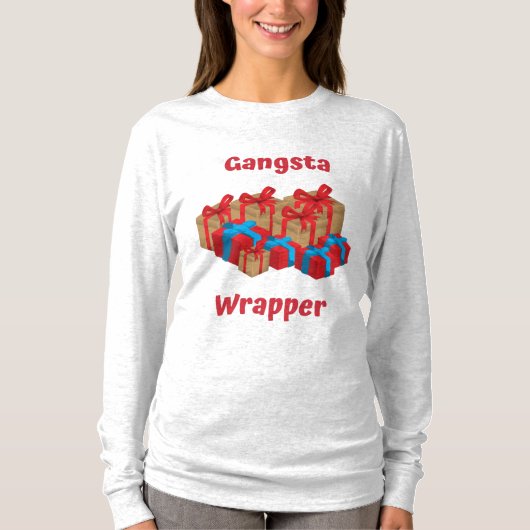 Gangsta Wrapper-kerstShirt T-shirt (Voorkant)