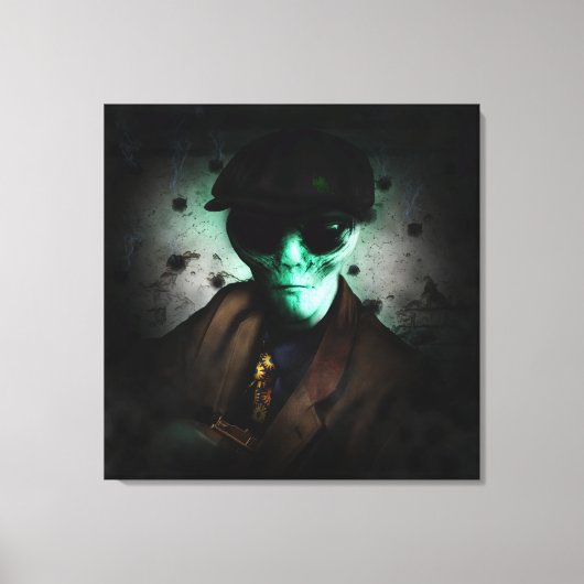 Gangster Alien Canvas Afdruk (Voorkant)