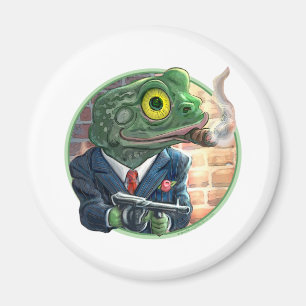 Gangster Frog Magnet Magneet