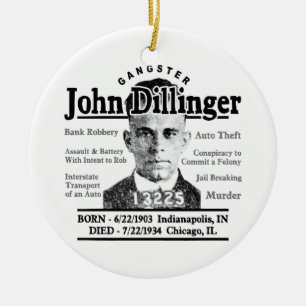 Gangster John Dillinger Keramisch Ornament