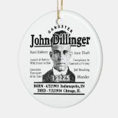 Gangster John Dillinger Keramisch Ornament (Links)