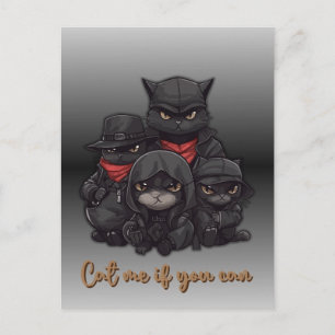 Gangster Kat Postkaart Kat Me Als Je Kan